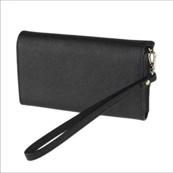 Kate Spade Laurel Way Black Wristlet Wallet Phone NWT - Picture 2 of 6